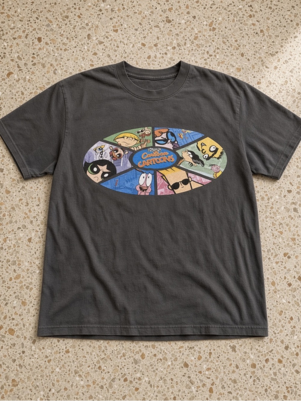 Gildan Charcoal Cartoon Network Graphic Tee with Multicolor Logo